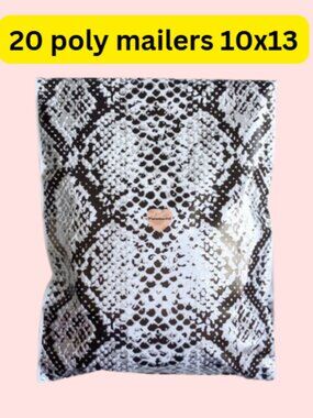 20 snake skin print poly mailers size 10x13